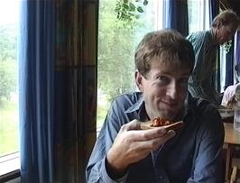 Michael is mainly vegetarian but does allow himself herring it seems.  That pescatarian isn't it?
